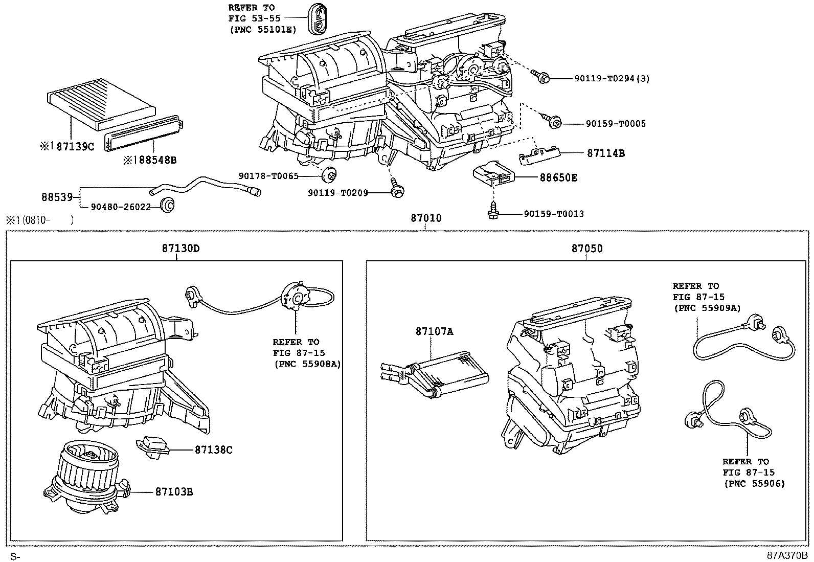 87010-0K040 UNIT ASSY, AIR CONDITIONER product image