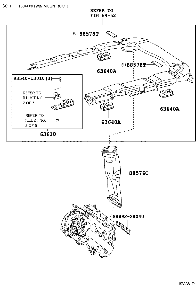87201-28270 DUCT SUB-ASSY, AIR, NO.1 product image
