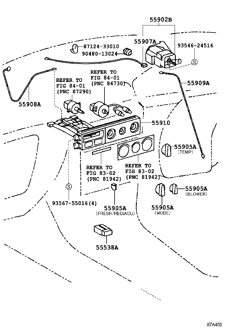55902-33030 CONTROL SUB-ASSY, HEATER product image
