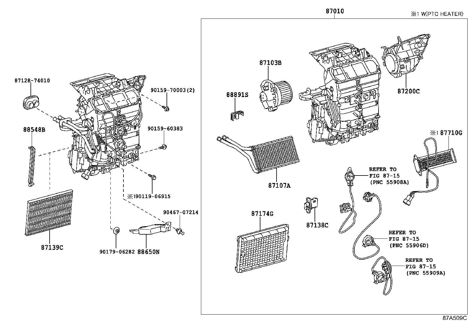 87103-74010 MOTOR SUB-ASSY, BLOWER W/FAN product image