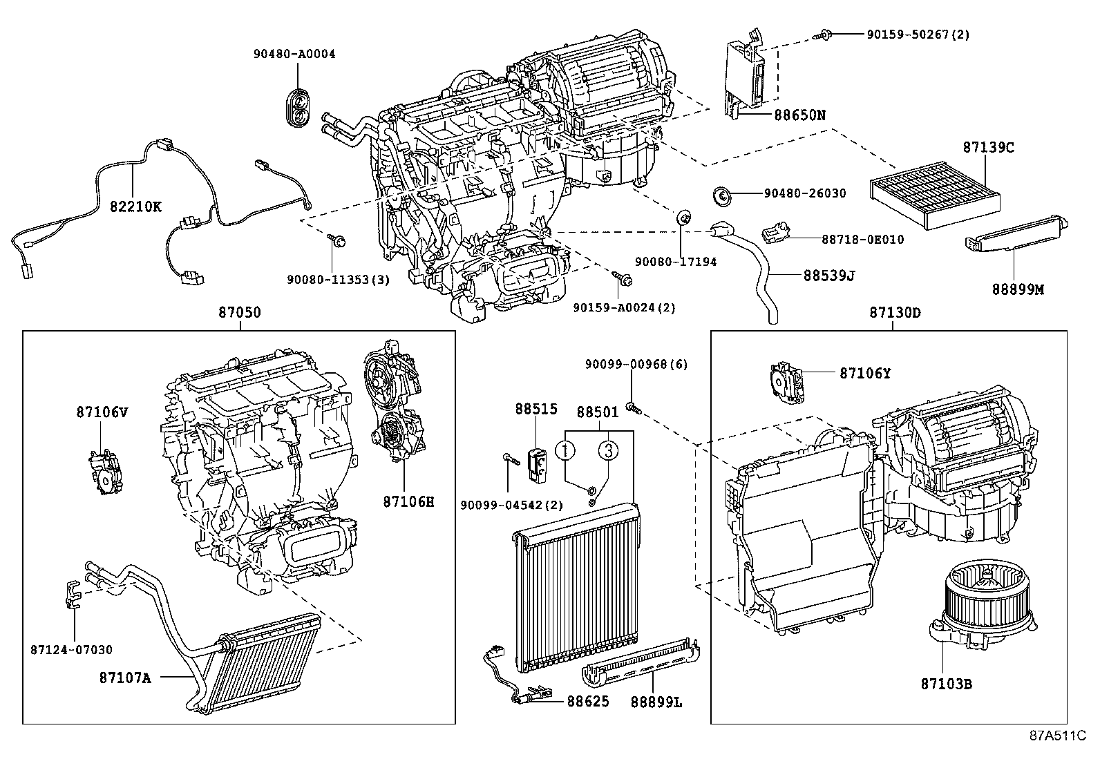 Toyota 87050-0E130 RADIATOR ASSY, AIR CONDITIONER