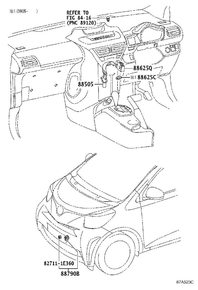 55908-74010 CABLE SUB-ASSY, AIR INLET DAMPER CONTROL product image