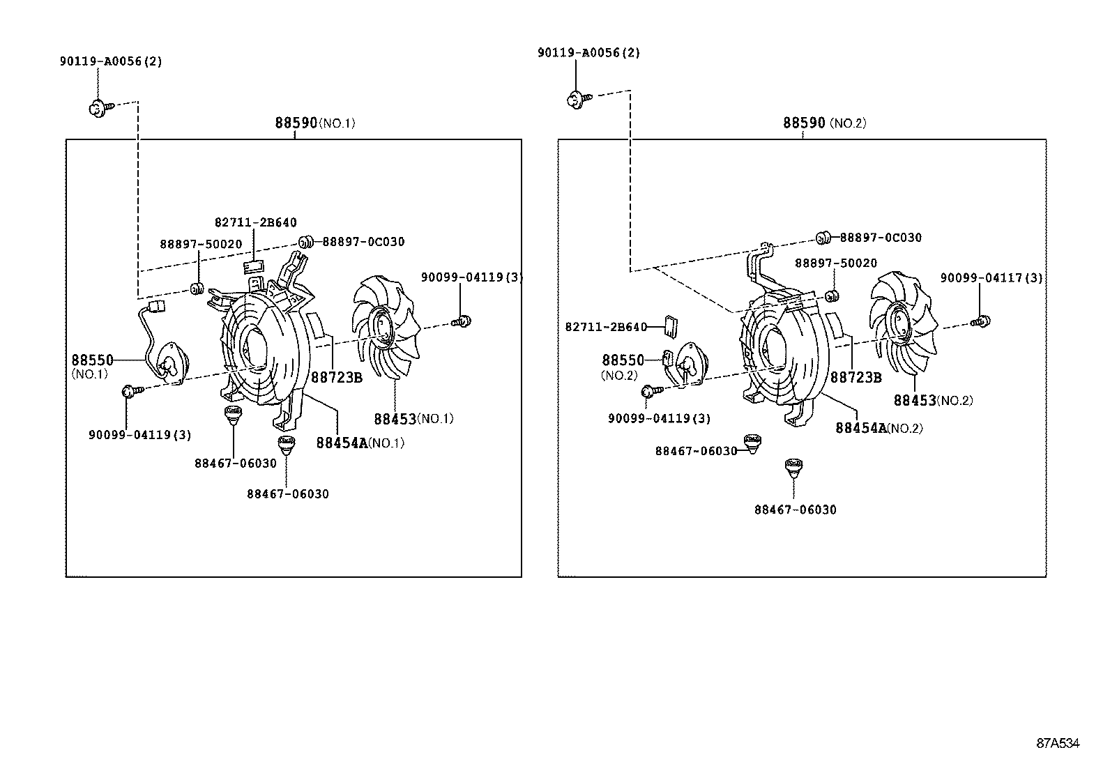 88453-0C010 FAN, COOLING (FOR CONDENSER) product image