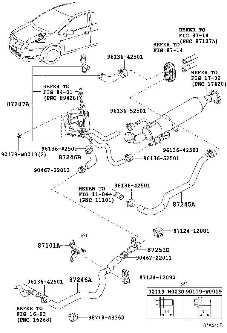 87245-02A70 HOSE, HEATER WATER, OUTLET A product image