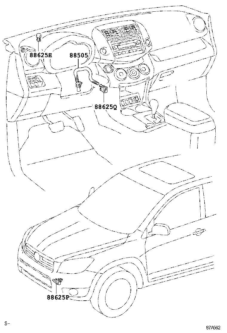 87203-0R010 DUCT, AIR, REAR NO.2 product image