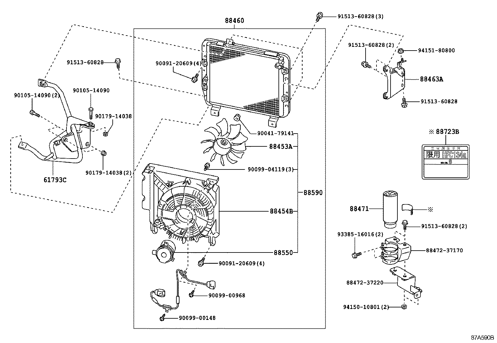 88550-37100 MOTOR ASSY, BLOWER (FOR CONDENSER) product image