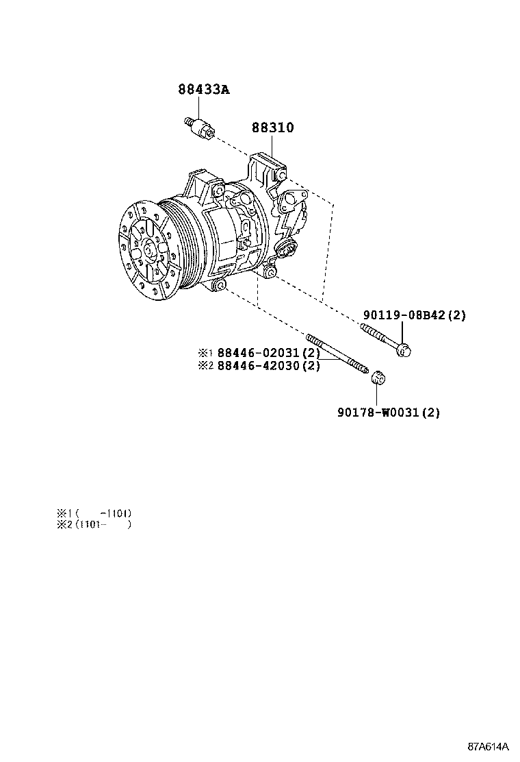 88328-YV030 PIN, COMPRESSOR product image