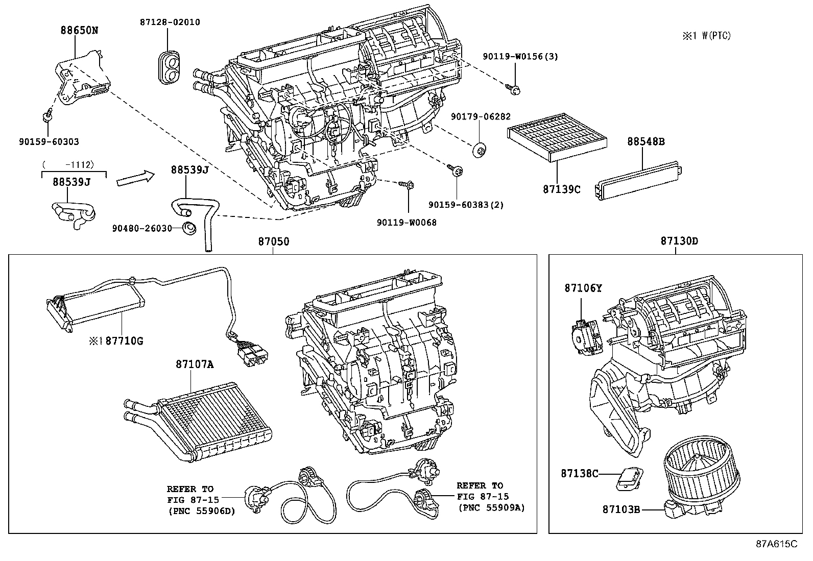 87103-02130 MOTOR SUB-ASSY, BLOWER W/FAN product image