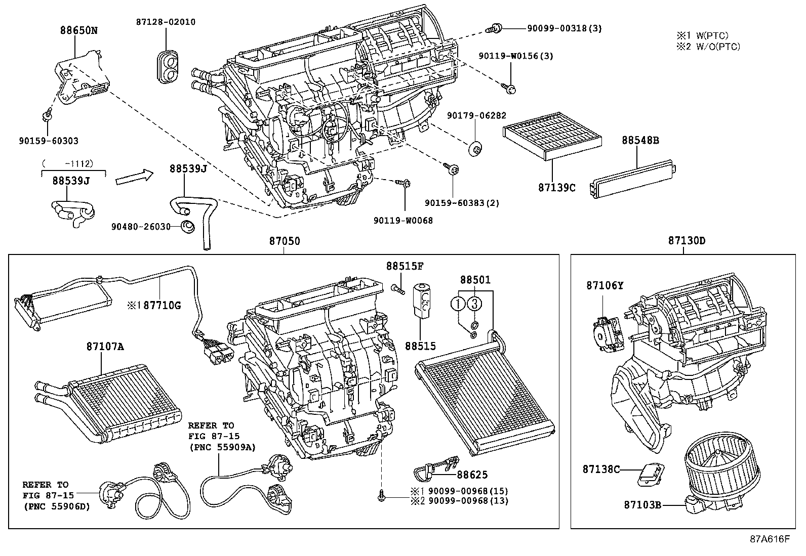 87103-02130 MOTOR SUB-ASSY, BLOWER W/FAN product image