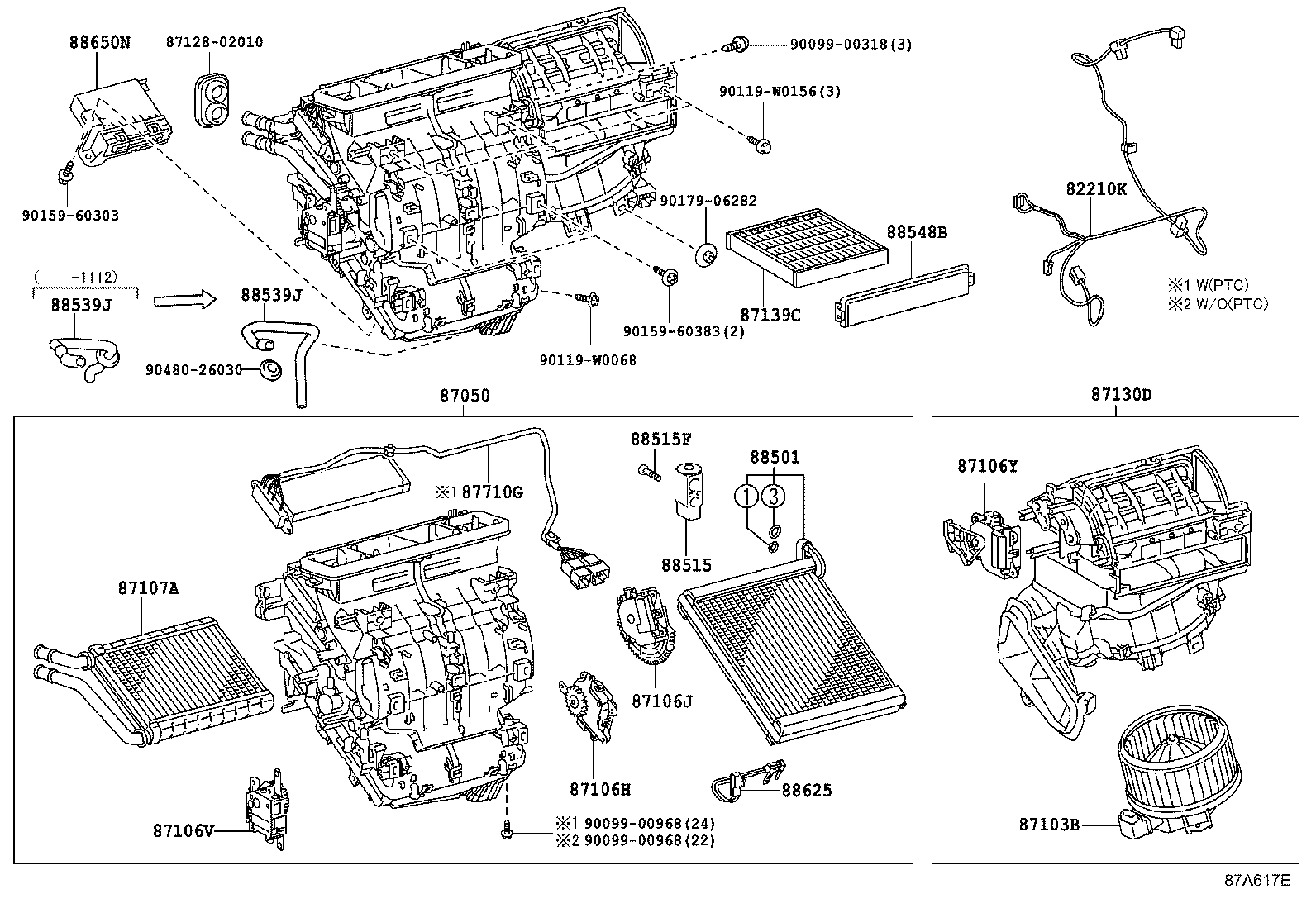 87103-02130 MOTOR SUB-ASSY, BLOWER W/FAN product image