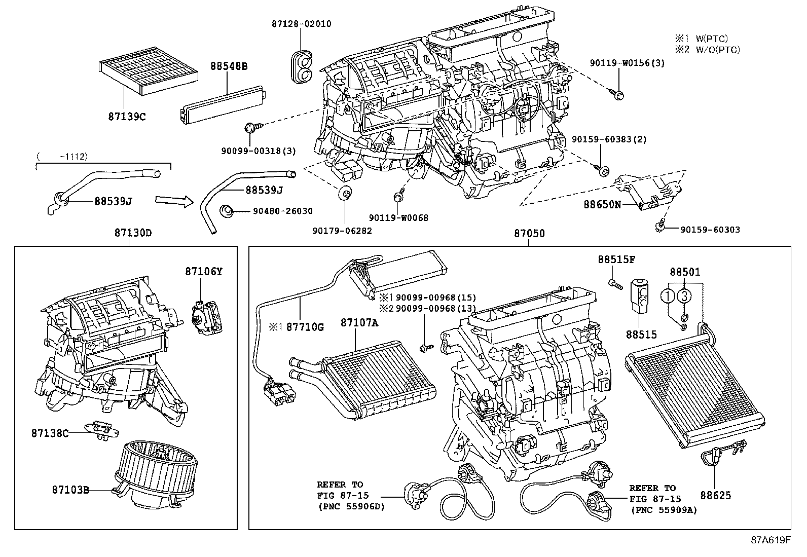 87103-02130 MOTOR SUB-ASSY, BLOWER W/FAN product image