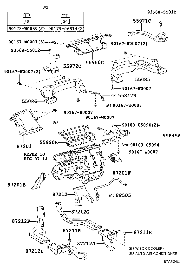 55086-0F020 DUCT SUB-ASSY, HEATER TO REGISTER, NO.3 product image