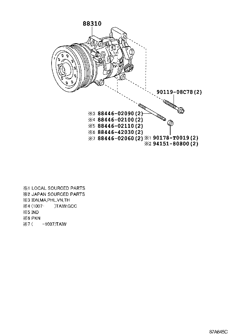 88320-02150 COMPRESSOR ASSY, COOLER product image