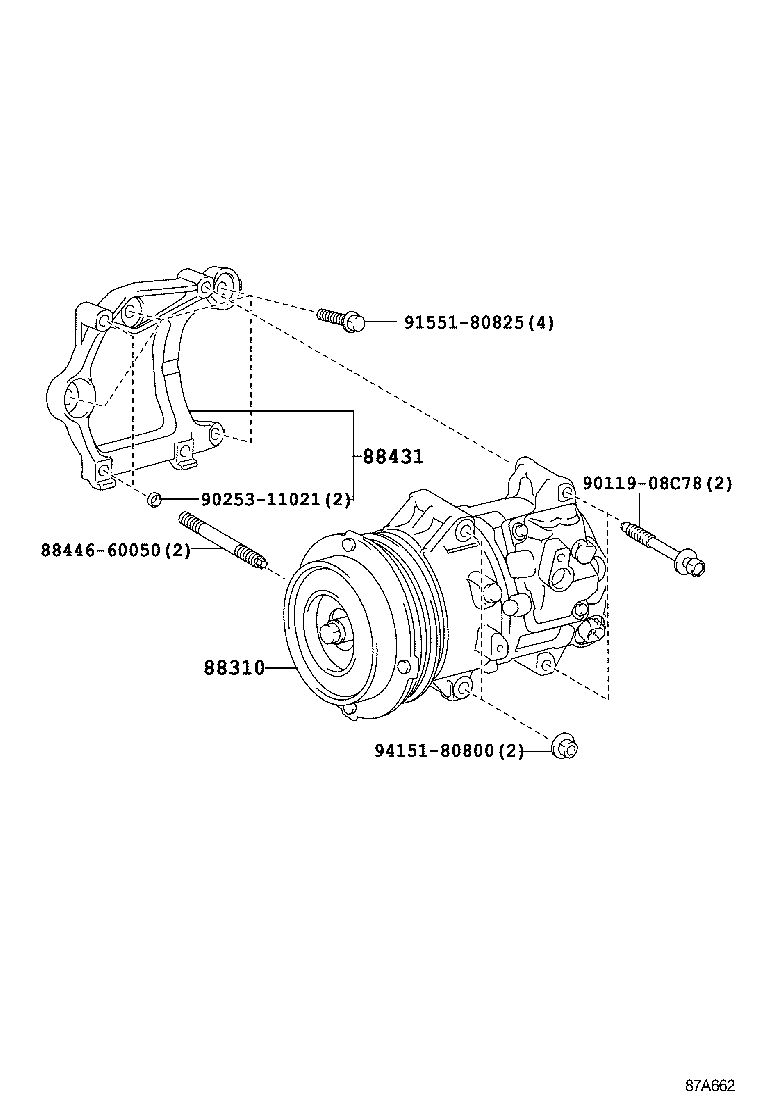 88370-48060 COMPRESSOR ASSY, W/MOTOR product image