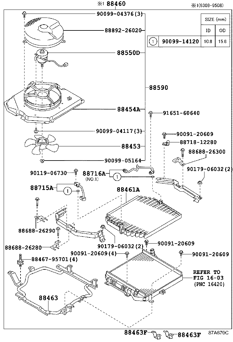 88461-26010 CORE, COOLER CONDENSER product image