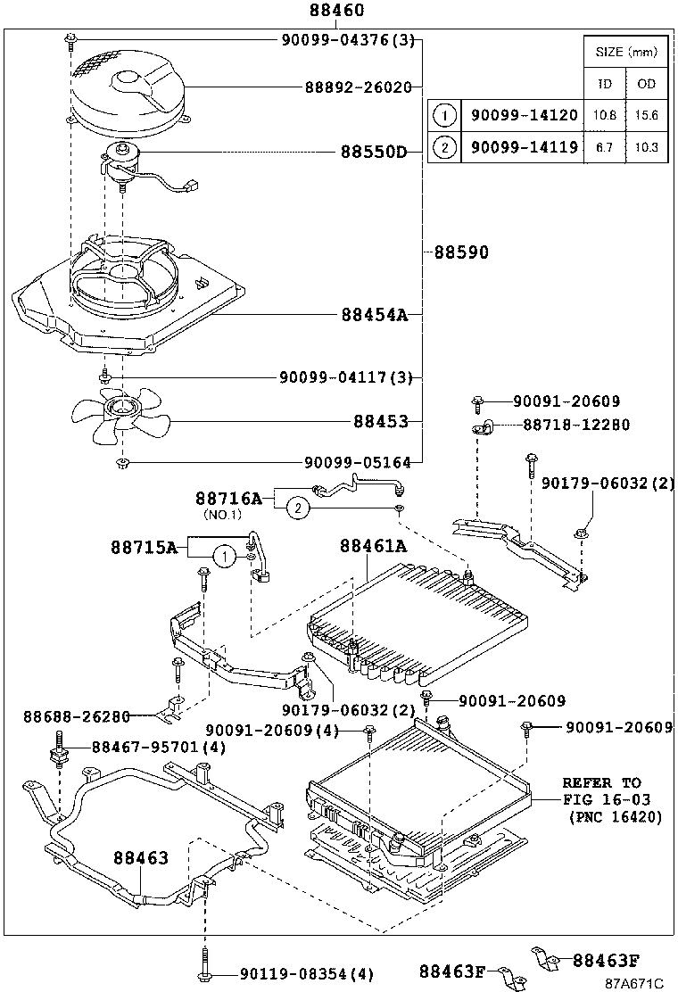 88461-26010 CORE, COOLER CONDENSER product image