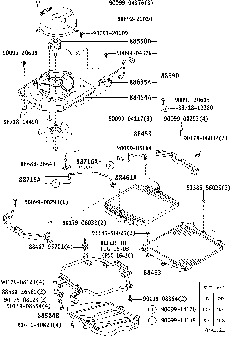 88461-26010 CORE, COOLER CONDENSER product image