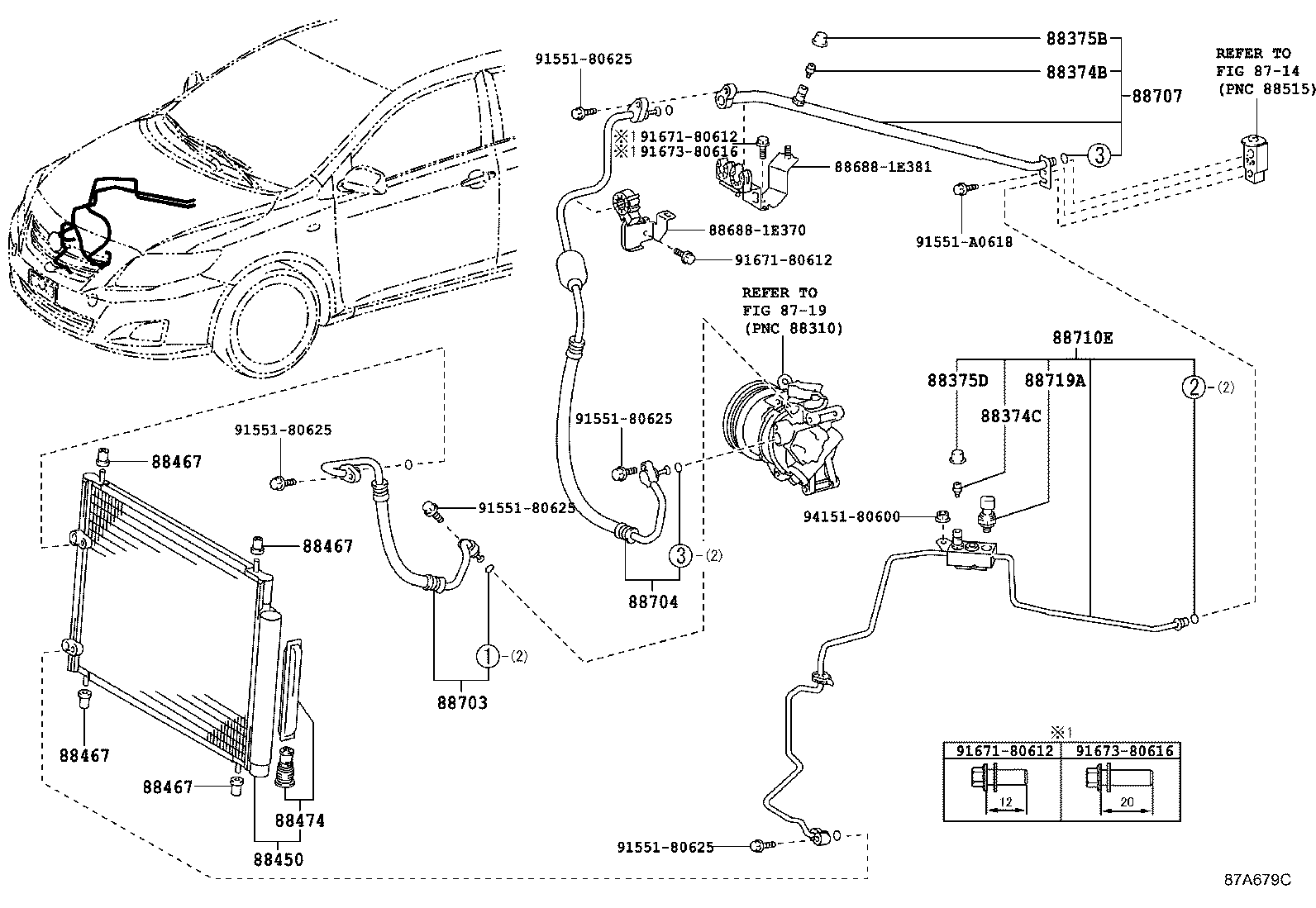 88450-12290 CONDENSER ASSY, W/RECEIVER product image