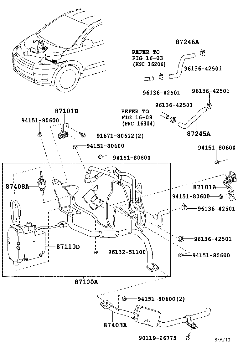87209-52240 HOSE SUB-ASSY, WATER, B product image