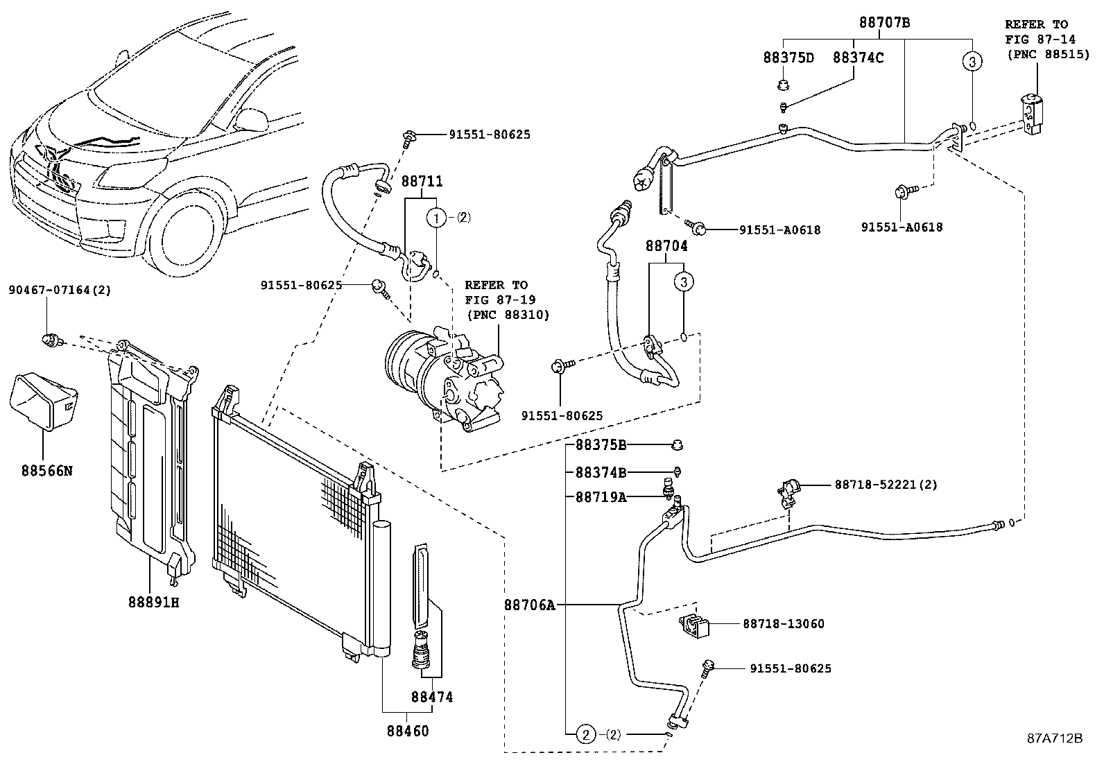 88707-52210 TUBE SUB-ASSY, SUCTION, B product image