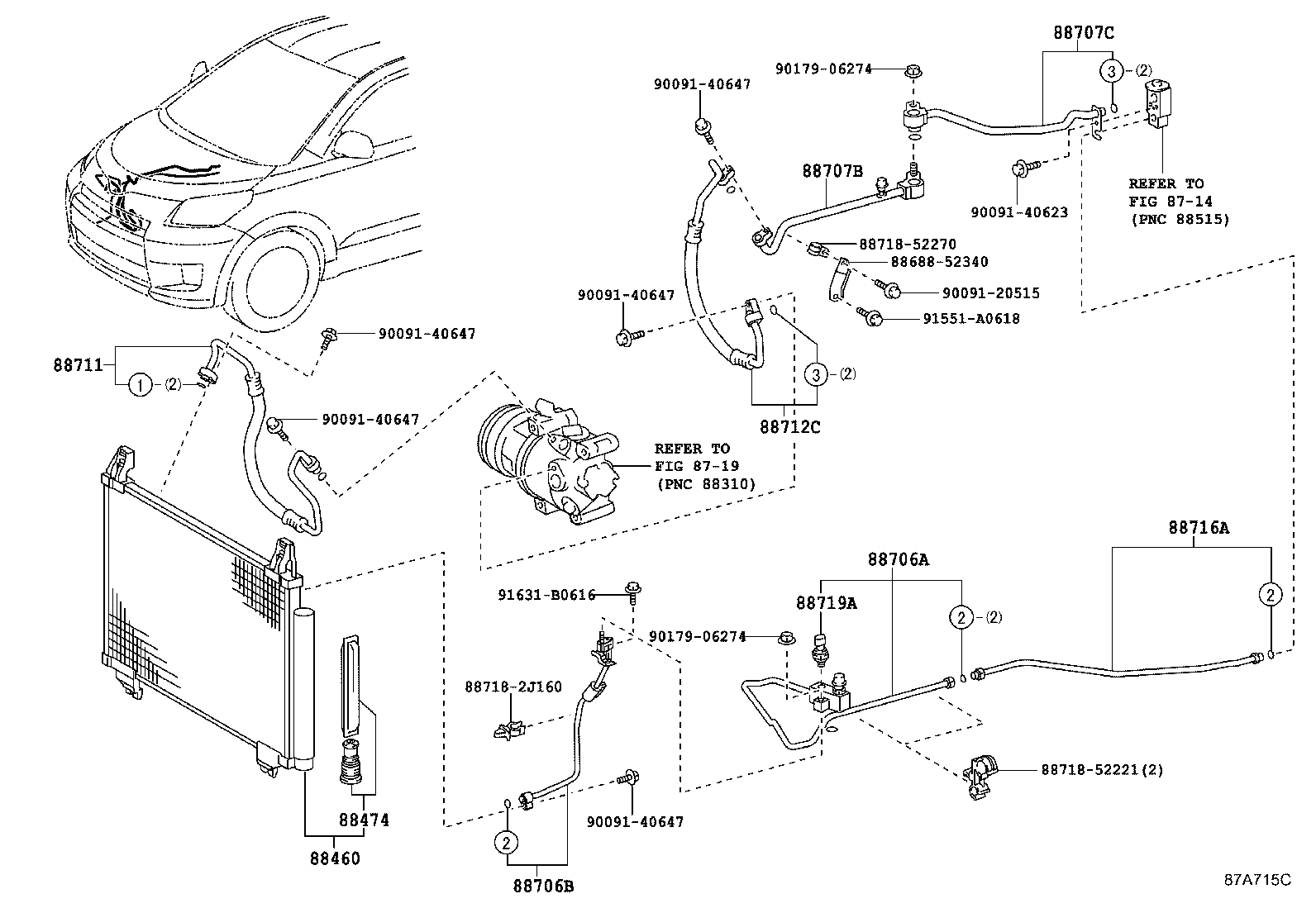 88707-52210 TUBE SUB-ASSY, SUCTION, B product image