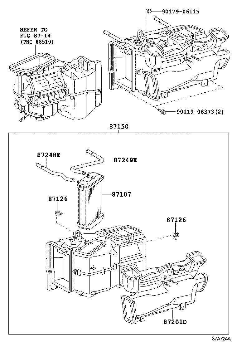 87101-60170 BRACKET SUB-ASSY, VISCOUS HEATER NO.1 product image
