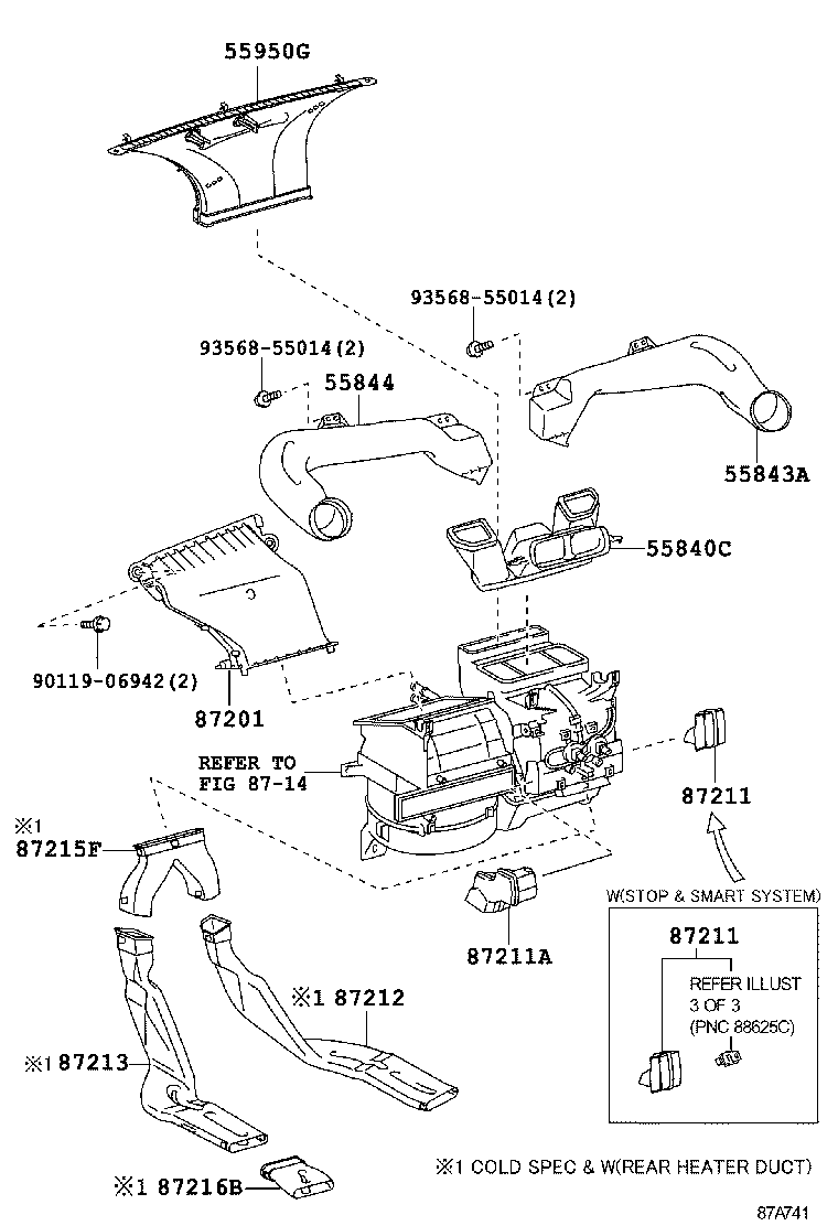 55840-52080 DUCT ASSY, HEATER TO REGISTER, NO.6 product image