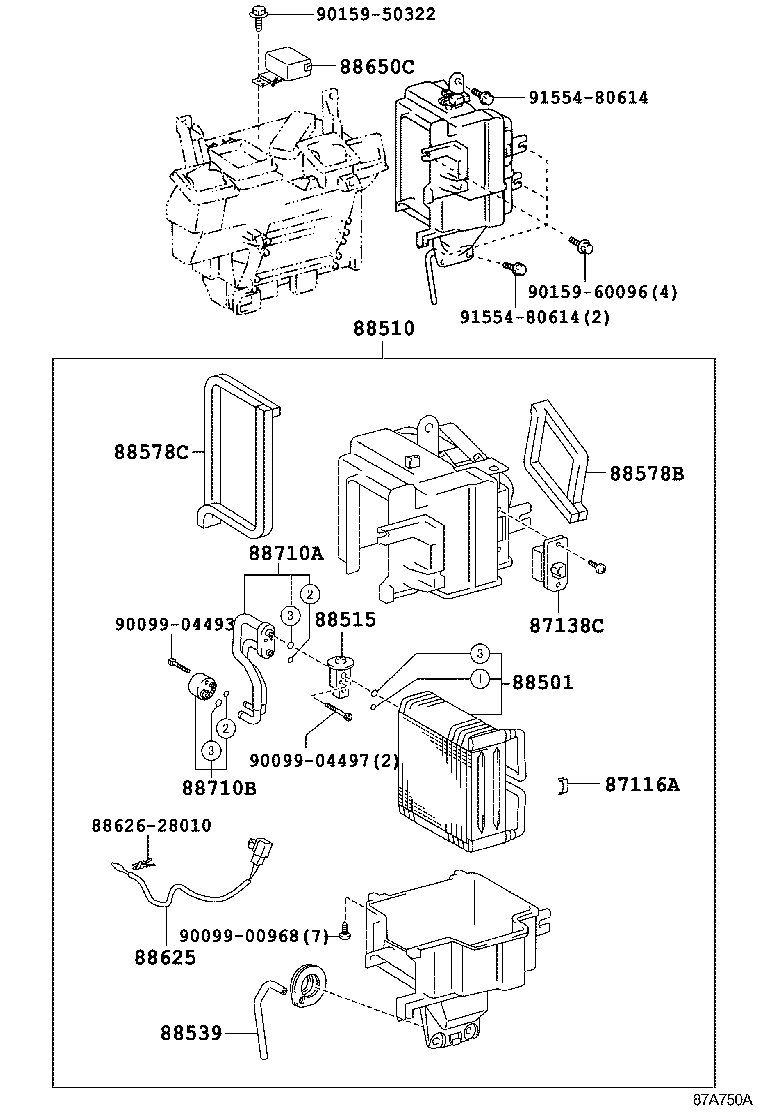 88710-37480 TUBE ASSY, AIR CONDITIONER product image