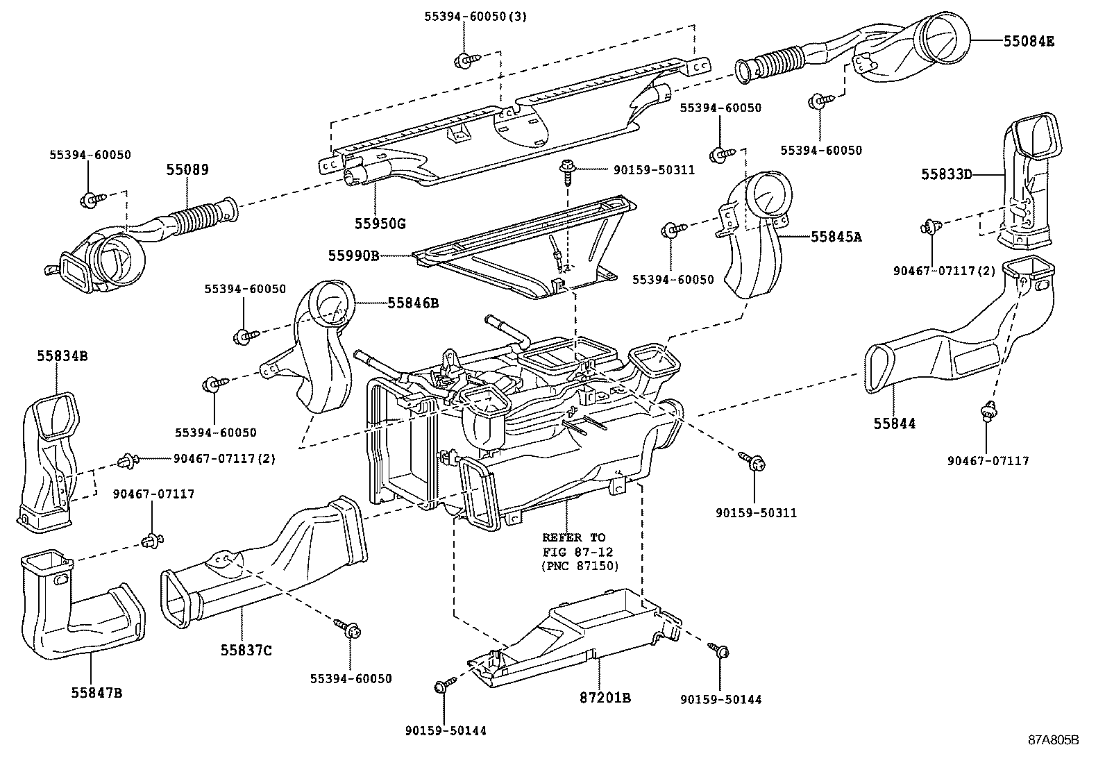 55844-60290 DUCT, HEATER TO REGISTER, NO.2 product image