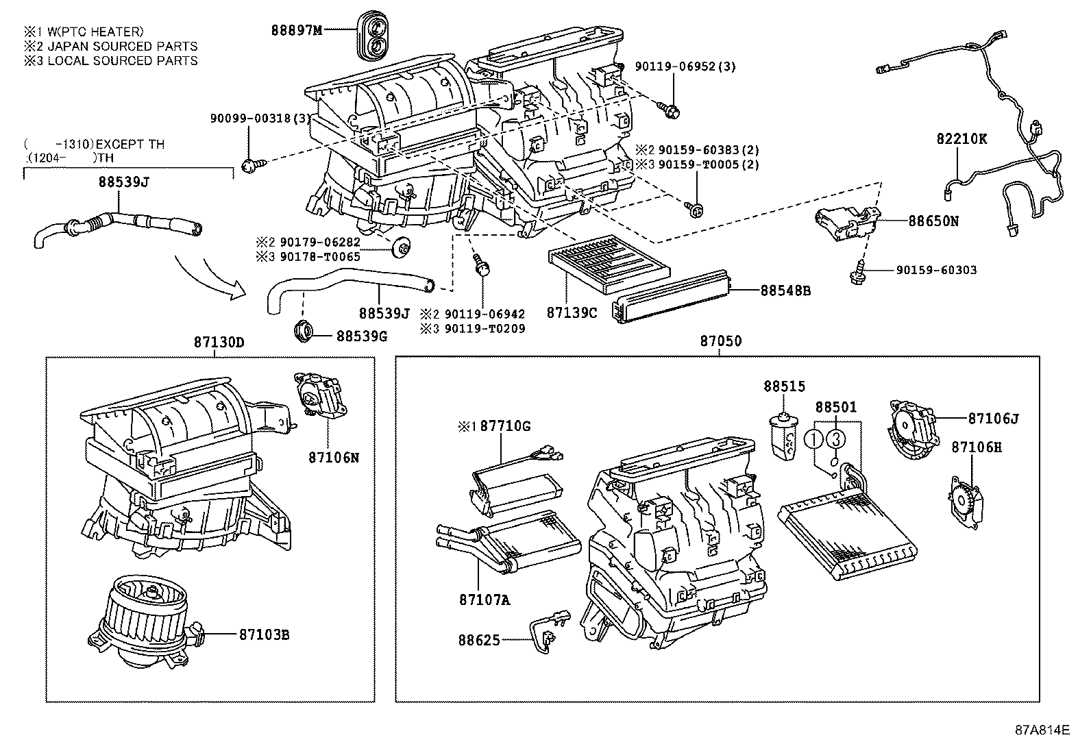 87103-47030 MOTOR SUB-ASSY, BLOWER W/FAN product image