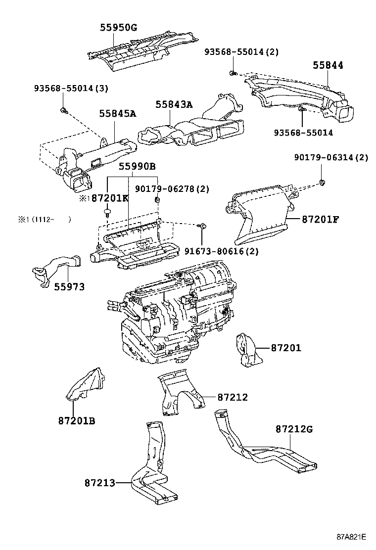55844-47050 DUCT, HEATER TO REGISTER, NO.2 product image