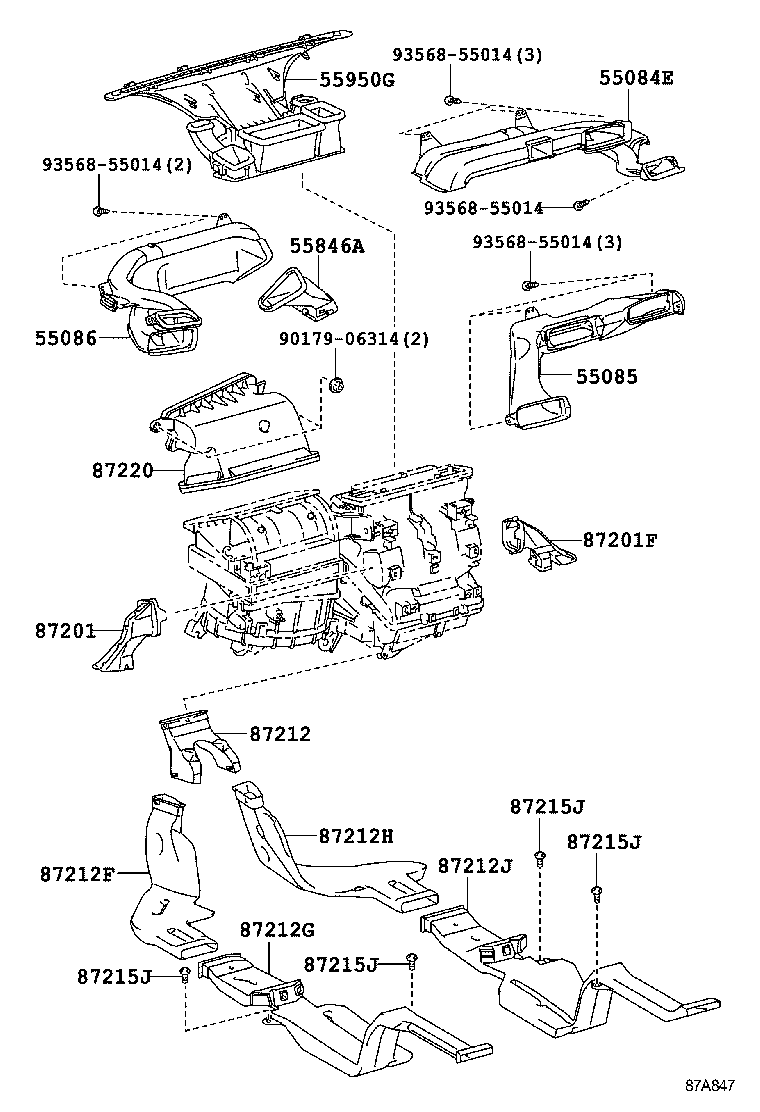 55900-68190 CONTROL ASSY, AIR CONDITIONER product image