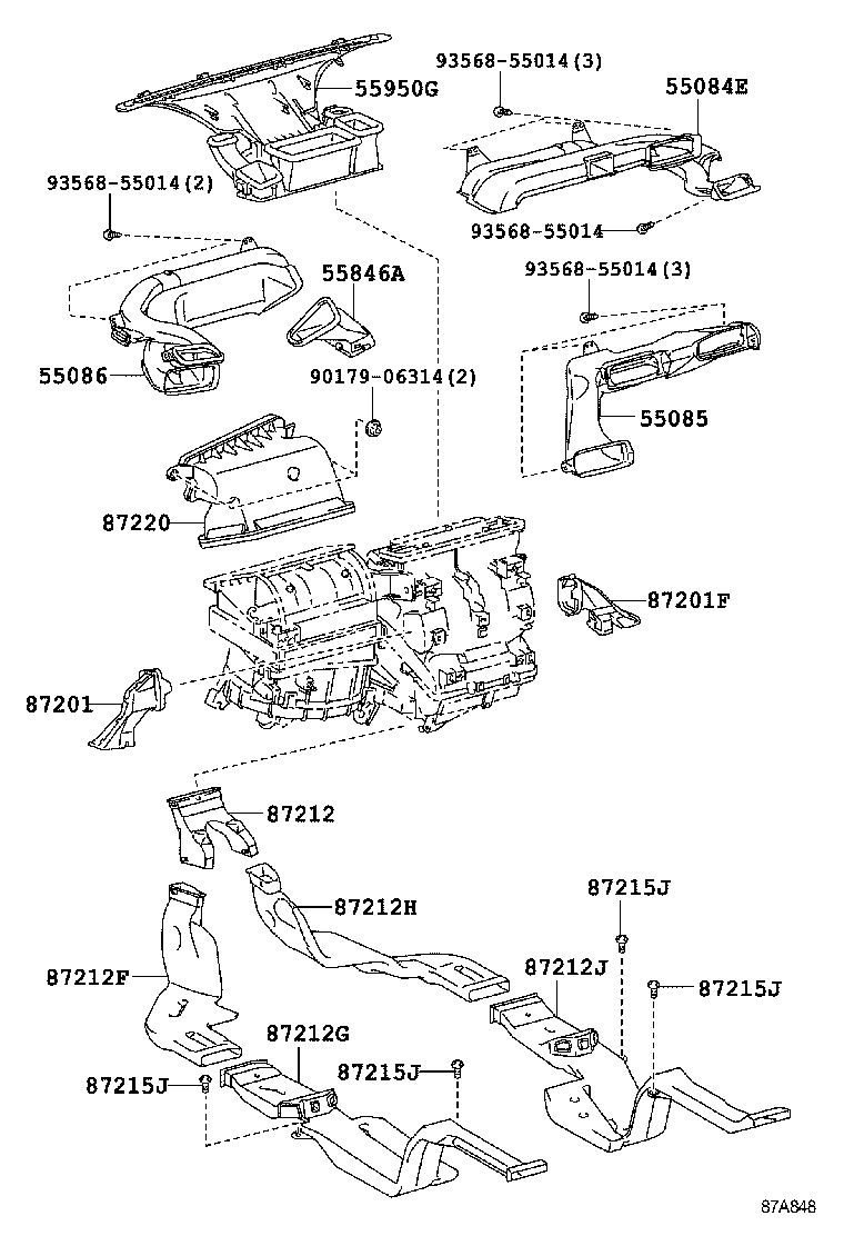 55900-68190 CONTROL ASSY, AIR CONDITIONER product image