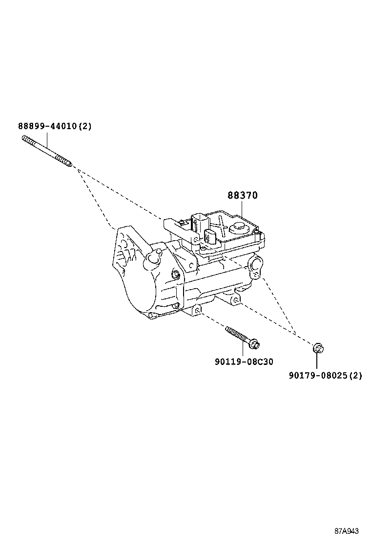 88370-75010 COMPRESSOR ASSY, W/MOTOR product image