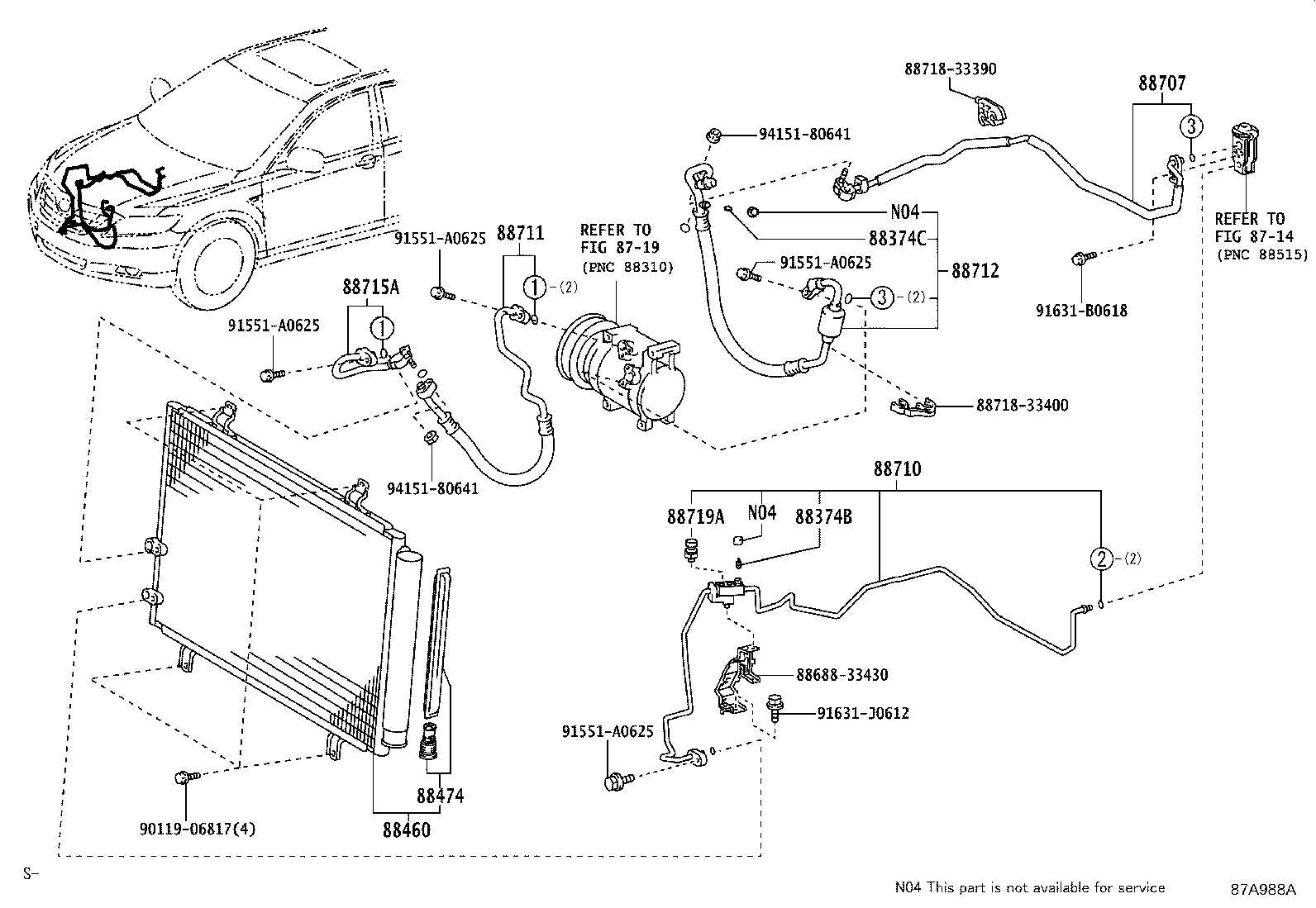 88707-33100 PIPE SUB-ASSY, SUCTION product image