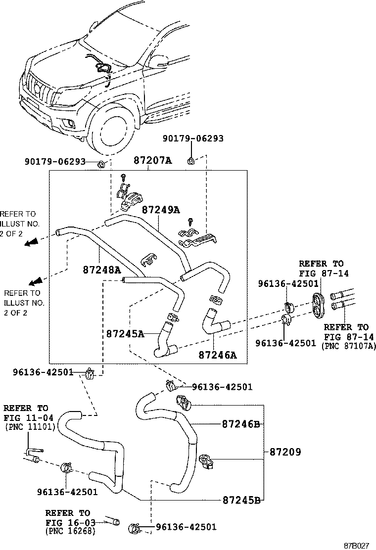 87209-60E81 HOSE, HEATER WATER, OUTLET A product image
