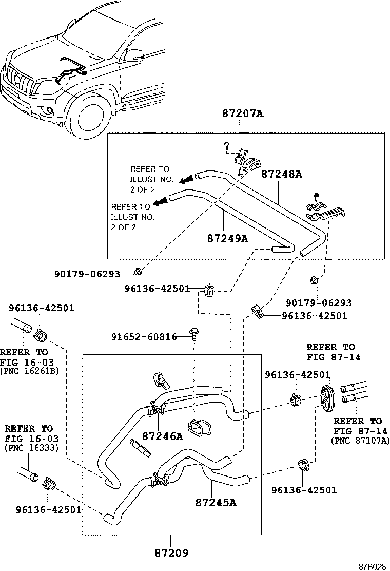 87209-60E81 HOSE, HEATER WATER, OUTLET A product image