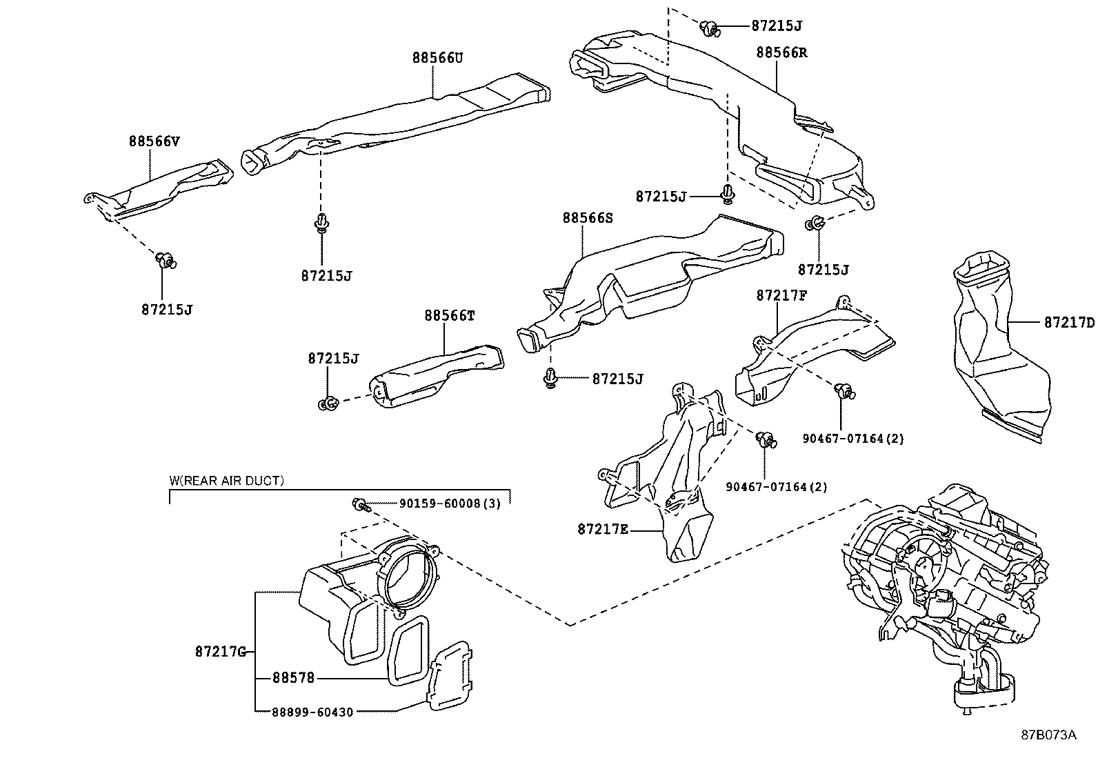 55921-60120 RETAINER, HEATER CONTROL product image