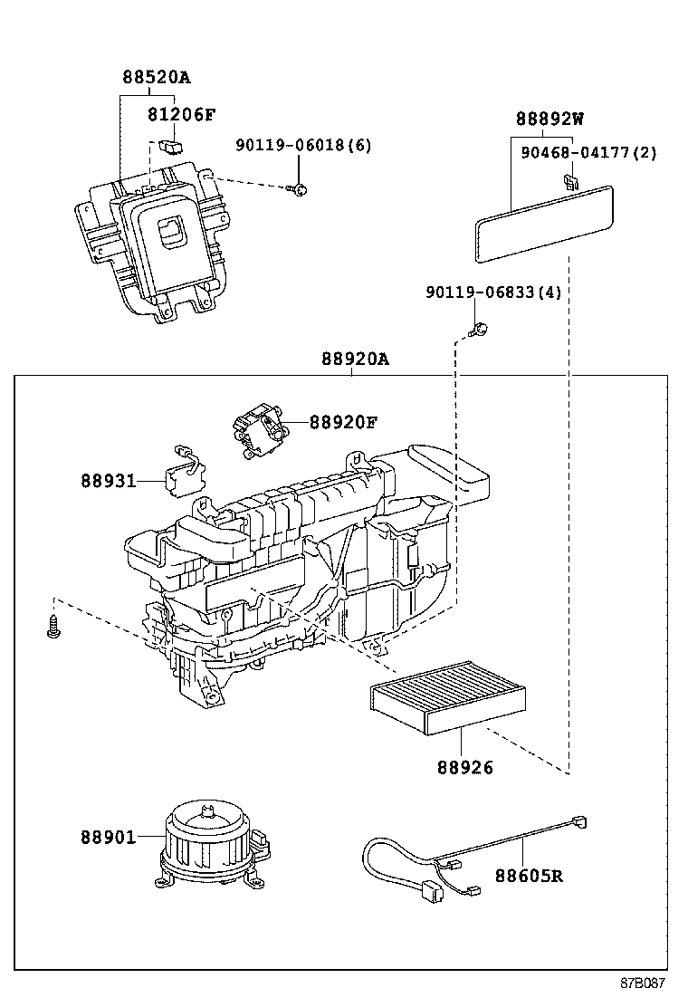 82212-50060 HARNESS SUB-ASSY, AIR PURIFIER product image