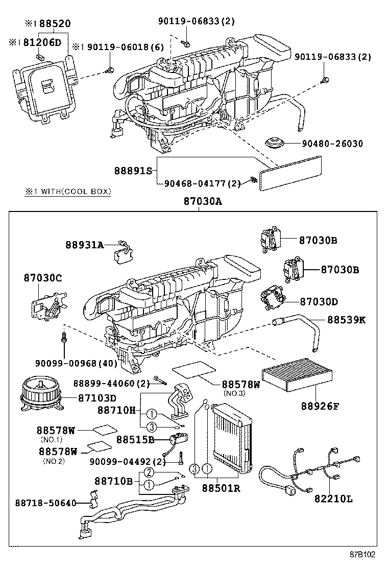 88515-50200 VALVE, REAR COOLING UNIT EXPANSION product image