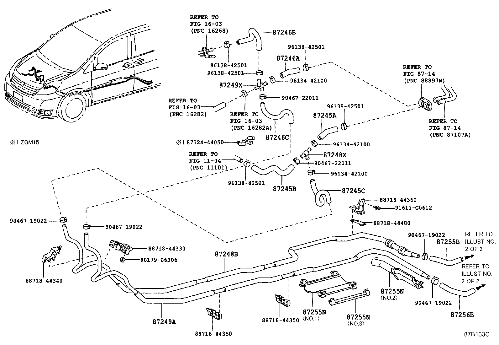 87245-44C30 HOSE, HEATER WATER, OUTLET A product image