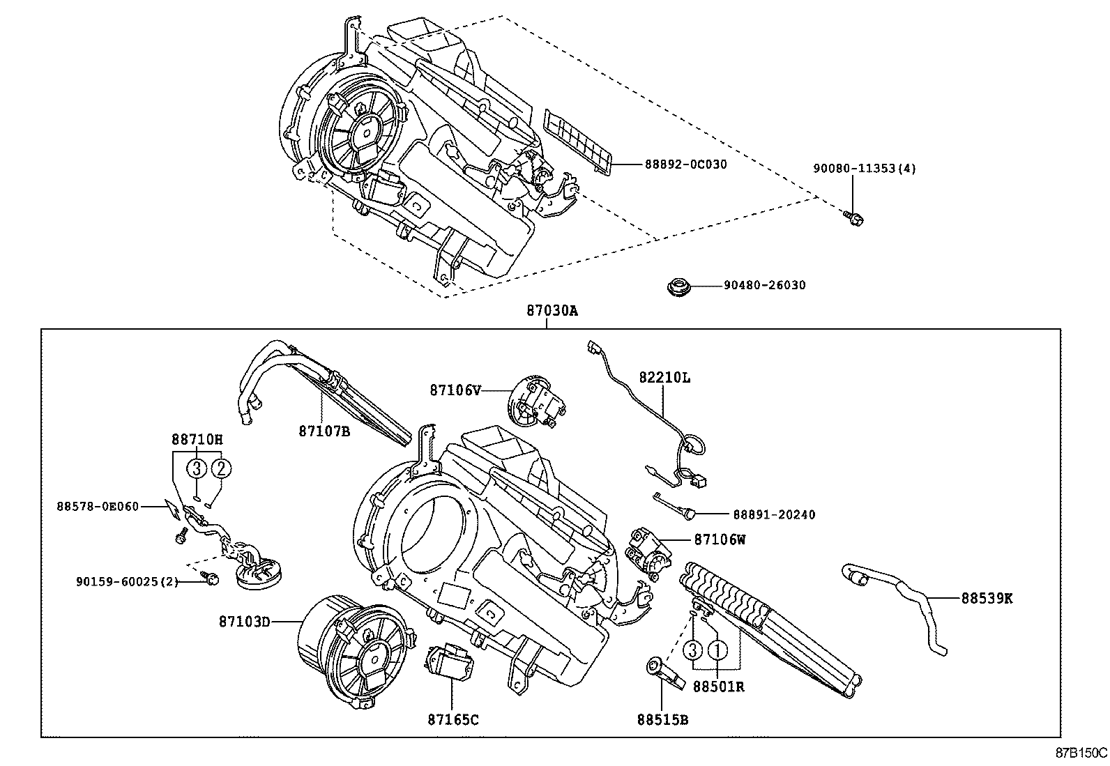 Toyota 87050-0E080 RADIATOR ASSY, AIR CONDITIONER