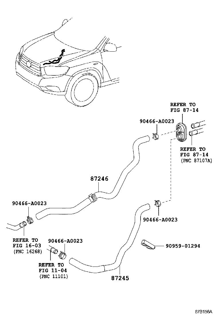 Toyota 90466-A0022 CLIP OR CLAMP (FOR HEATER WATER HOSE)