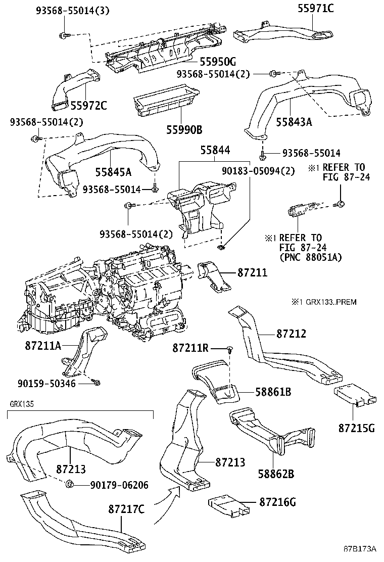 55844-22190 DUCT, HEATER TO REGISTER, NO.2 product image