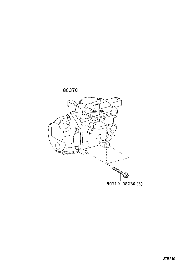 88370-47040 COMPRESSOR ASSY, W/MOTOR product image