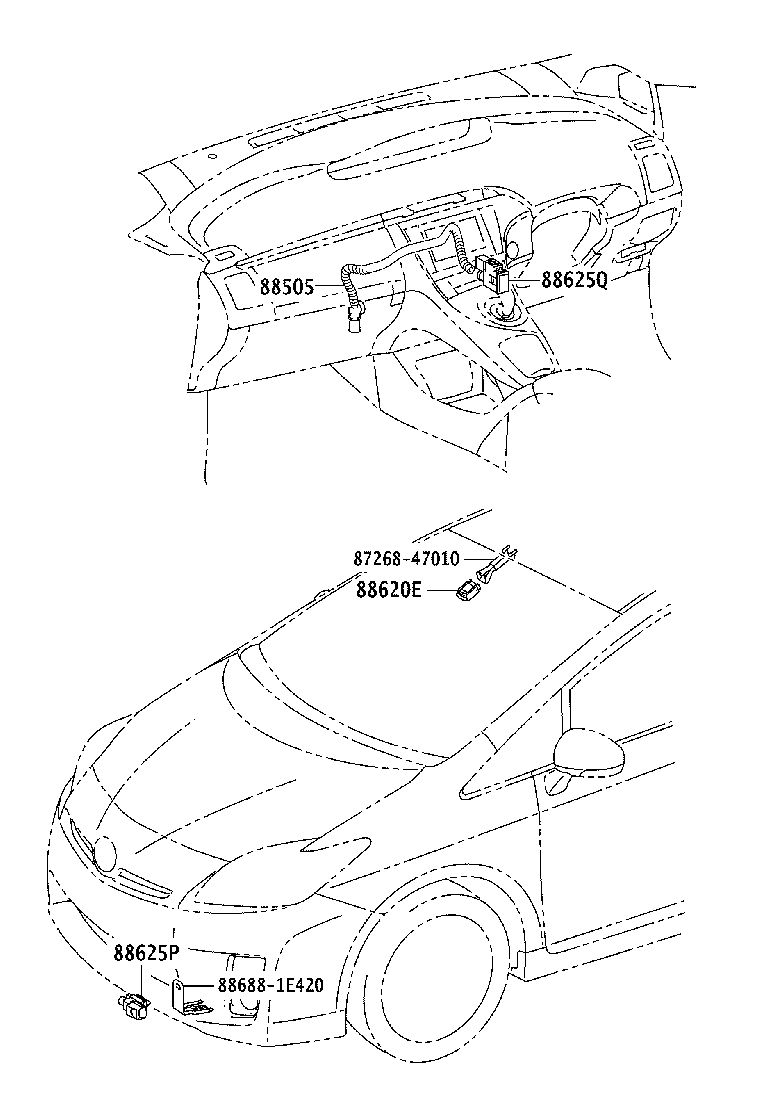 55990-47050 NOZZLE ASSY, DEFROSTER, LOWER product image