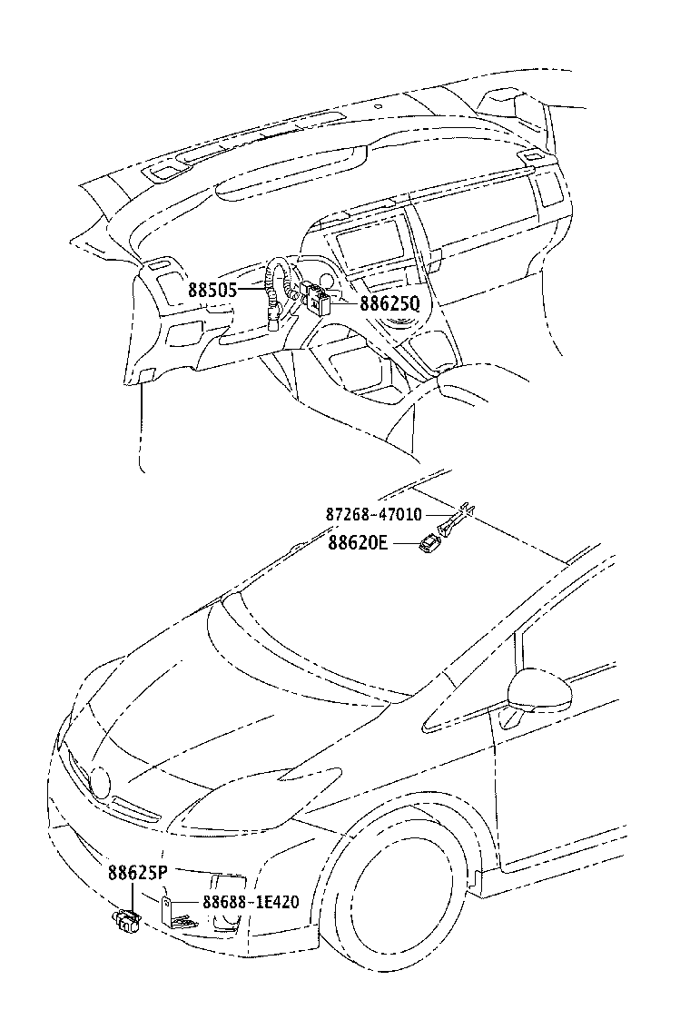 Toyota 55990-47060 NOZZLE ASSY, DEFROSTER, LOWER