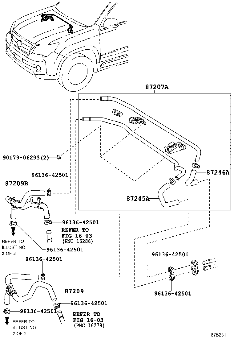 87245-35A40 HOSE, HEATER WATER, INLET B product image