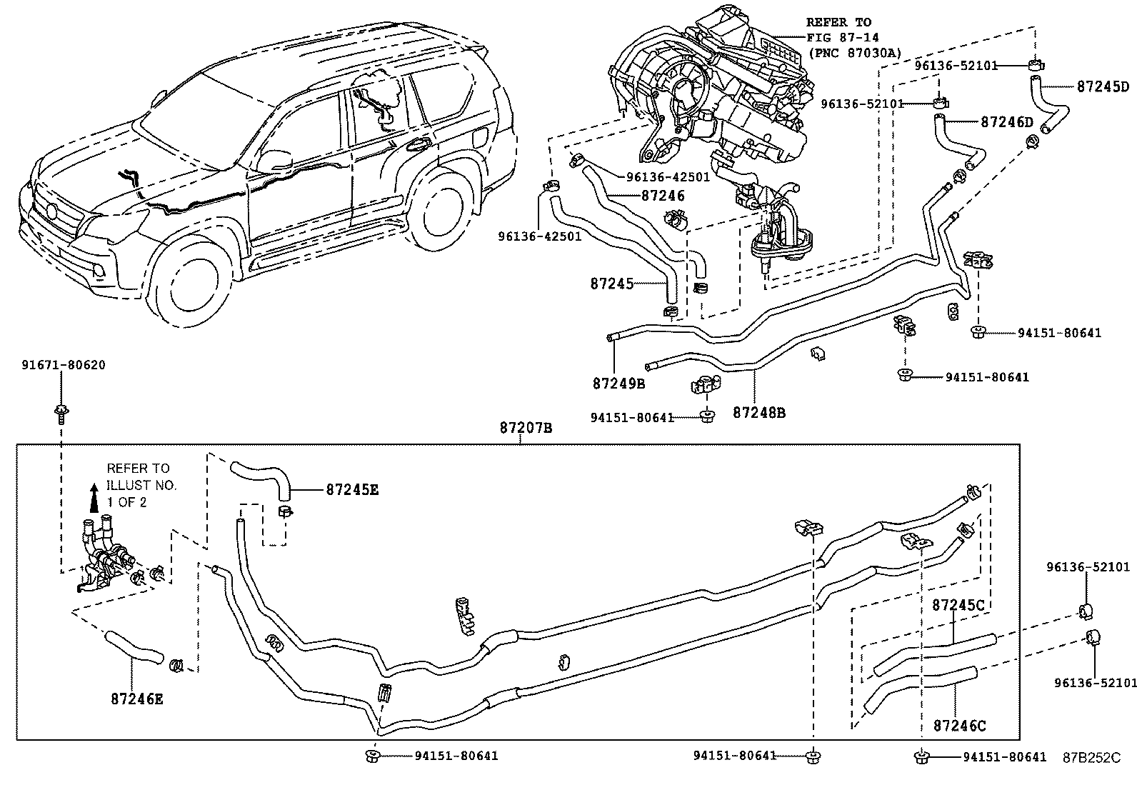 Toyota 87245-60J50 HOSE, HEATER WATER, INLET A