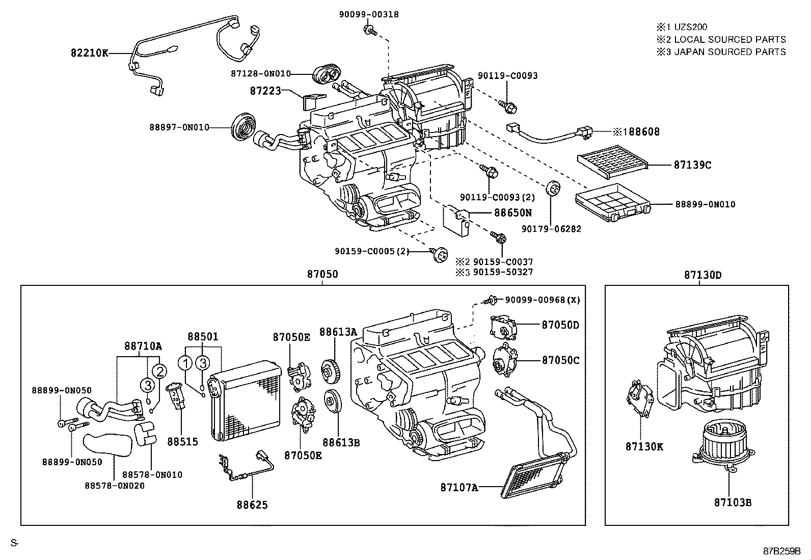 87103-0N021 MOTOR SUB-ASSY, BLOWER W/FAN product image